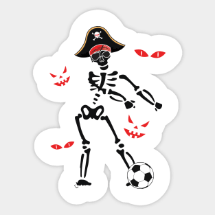 'Flossing Pirate Soccer Ball' Awesome Pirate Gift Sticker